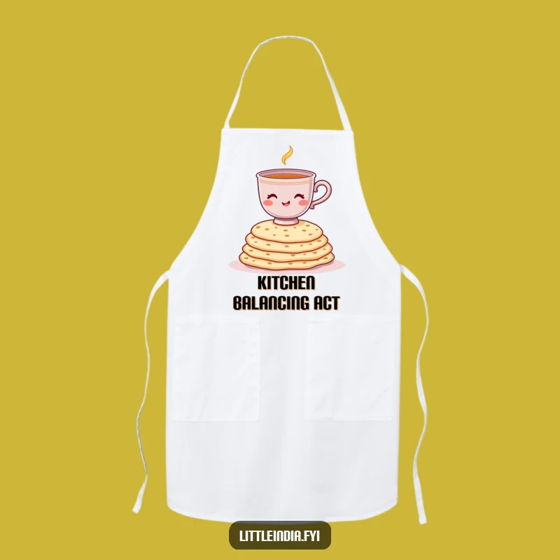 Funny Balancing Chai Apron: Cook with Fun and Indian Flair
