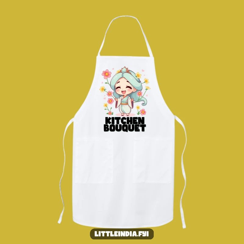 Funny Juggling Flowers Apron: Cook With Blooms and Smiles