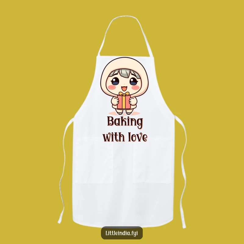 Funny Kitchen Apron: Cheerful Gifter Character for Joyful Cooking Fun