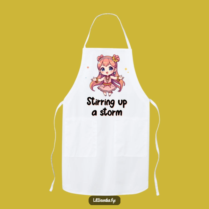 Funny Twirling Bangles Character Apron: Cook Up Laughter in Style