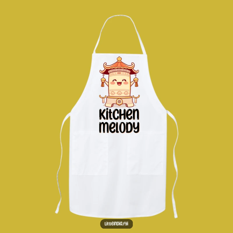 Funny Temple Bell Ringing Apron: Cook with Joyful Sound & Flair
