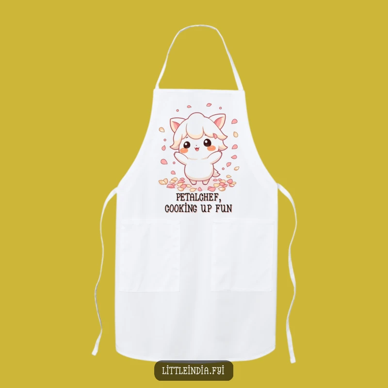 Funny Garden Apron: Playful Character Petal Design - Whimsical Kitchen Wear