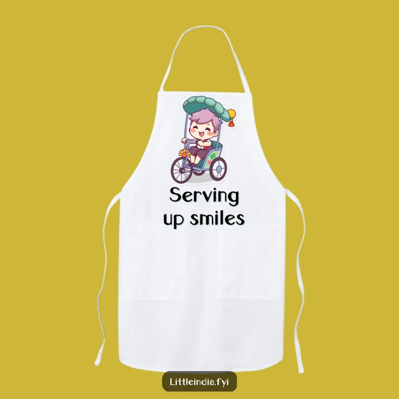 Funny Rickshaw Rider Apron - Playful Chef, Hilarious Kitchen Companion Gift