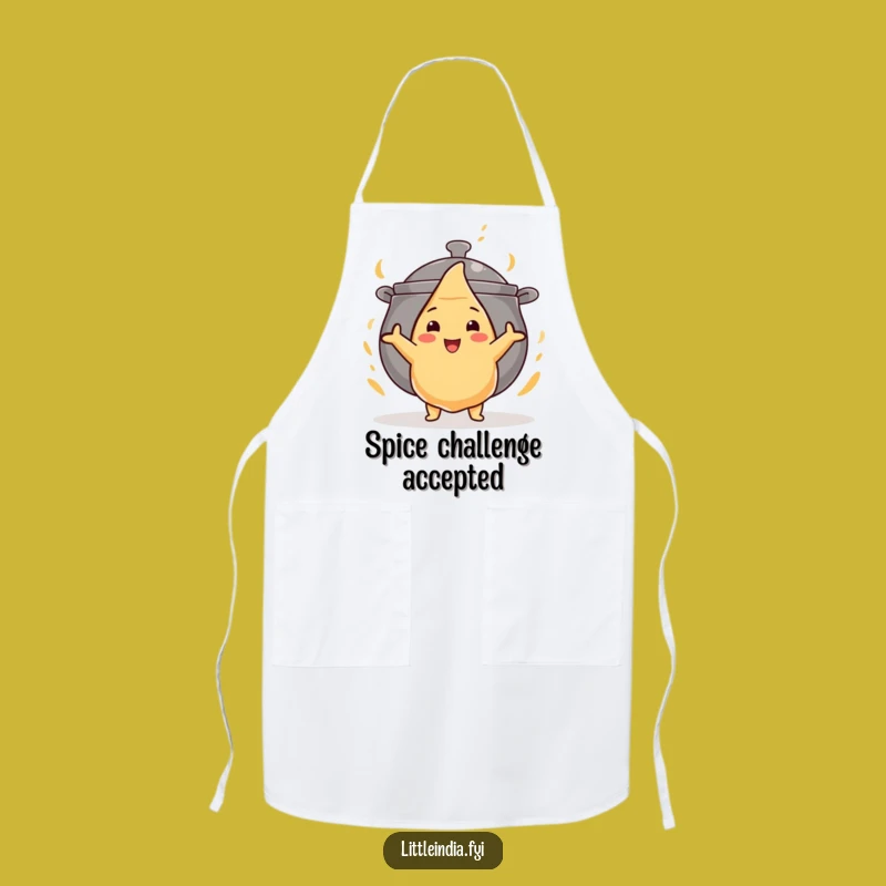 Funny Brave Samosa Apron: Cook with Courage and Culinary Humor