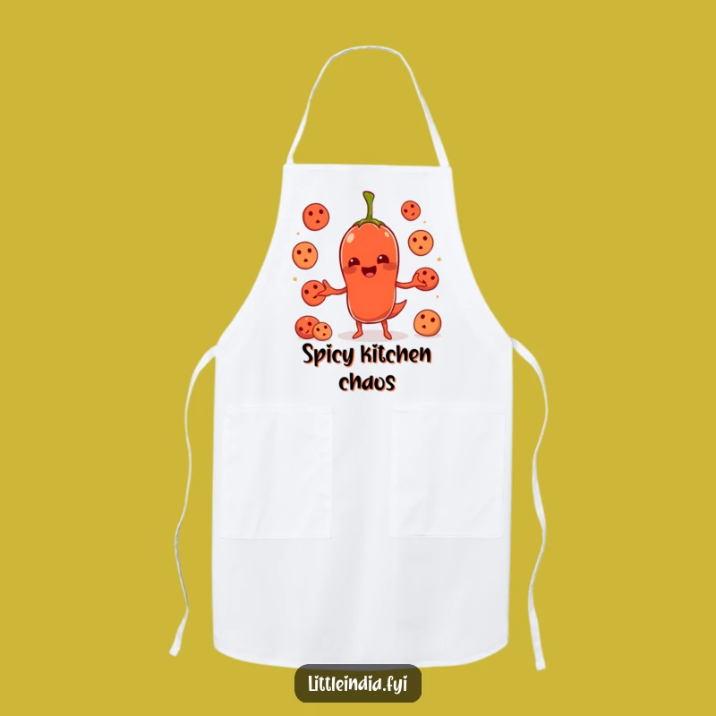 Funny Chili Pepper Juggling Idlis Apron - Cook with Comedy!
