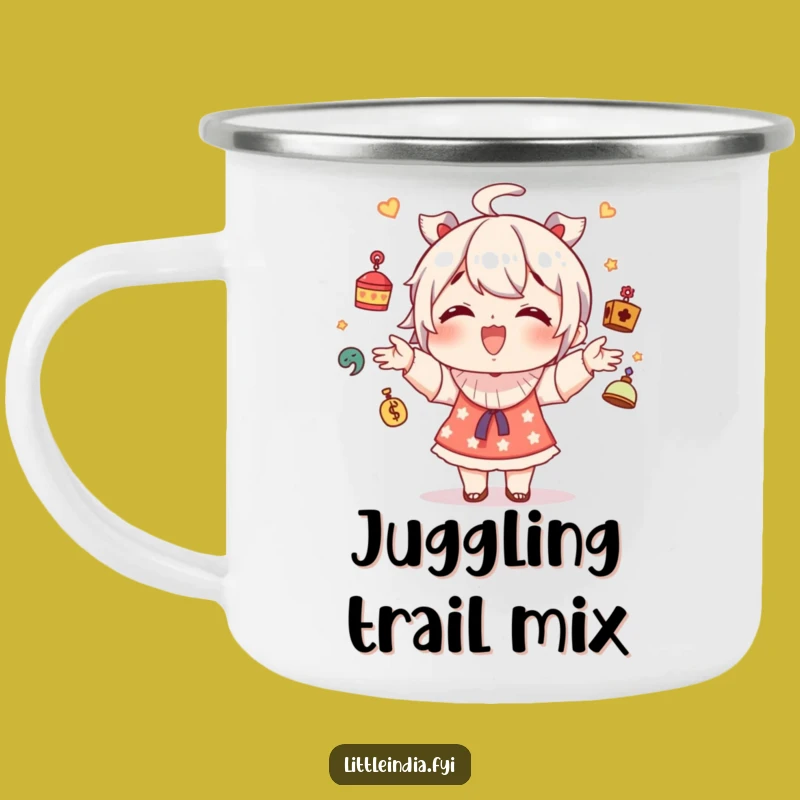 Adventure Funny Giggling Character Camp Mug - Juggling Fun Outdoors