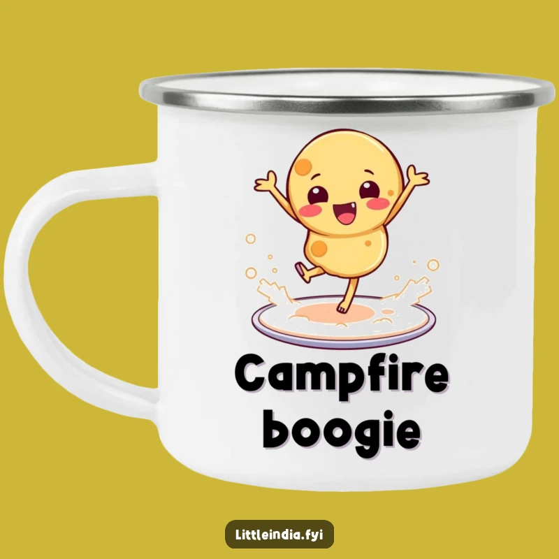 Funny Dancing Roti Camping Mug: Indian Bread Fun for the Outdoors