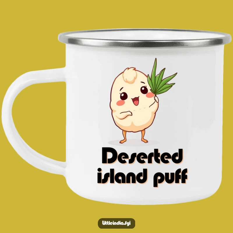 Funny Curry Puff Camping Mug: Tropical Treat, Perfect Funny Gift for Outdoor Eats!