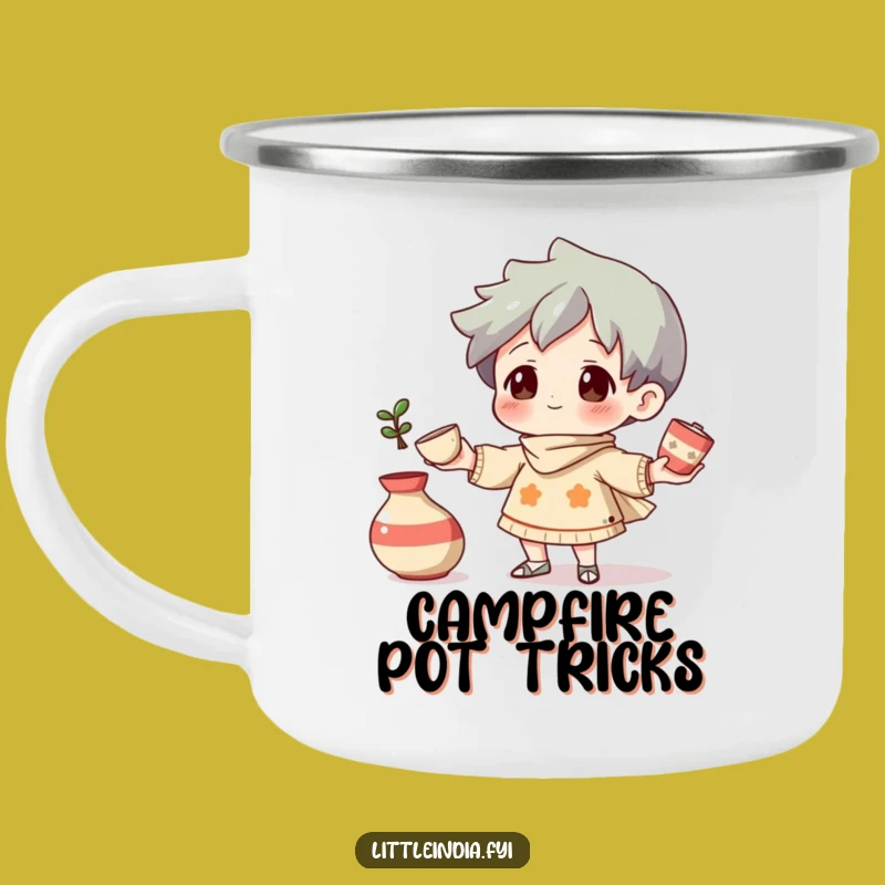 Funny Pottery Juggling Camping Mug: Adventure with artistic fun