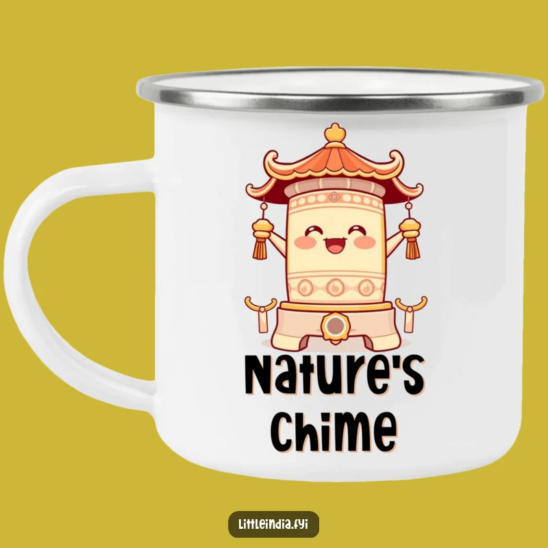 Funny Temple Bell Ringing Camping Mug: Ring in Your Adventures