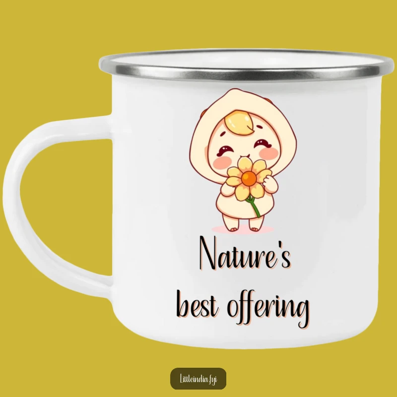 Adventure Funny Happy Flower Giver Camp Mug - Joyful Outdoors