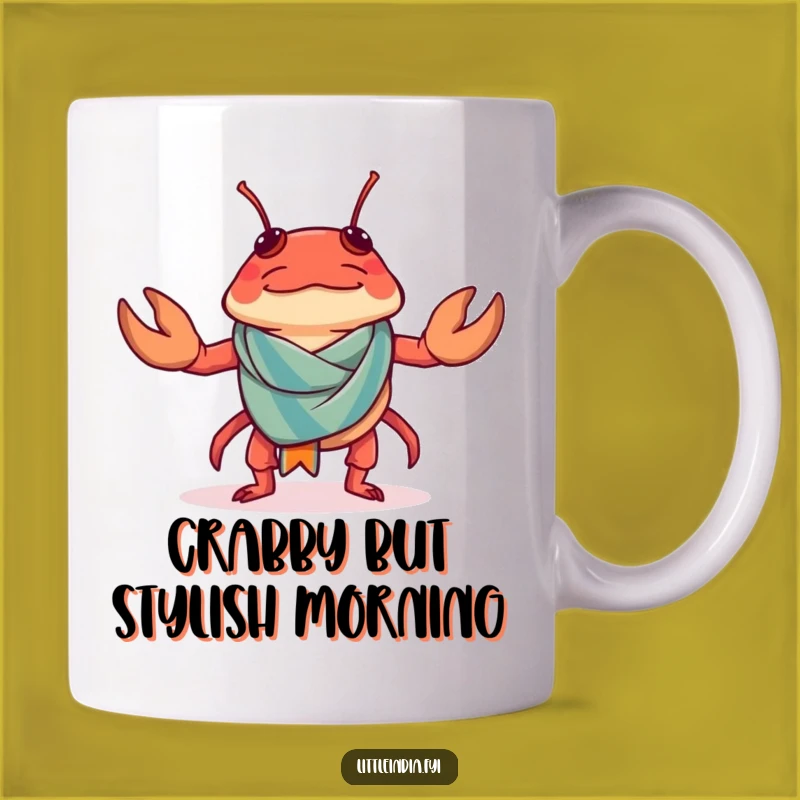 Funny Chilli Crab Sarong Mug: Beach Blunder, Perfect Funny Gift for Seafood Lovers!