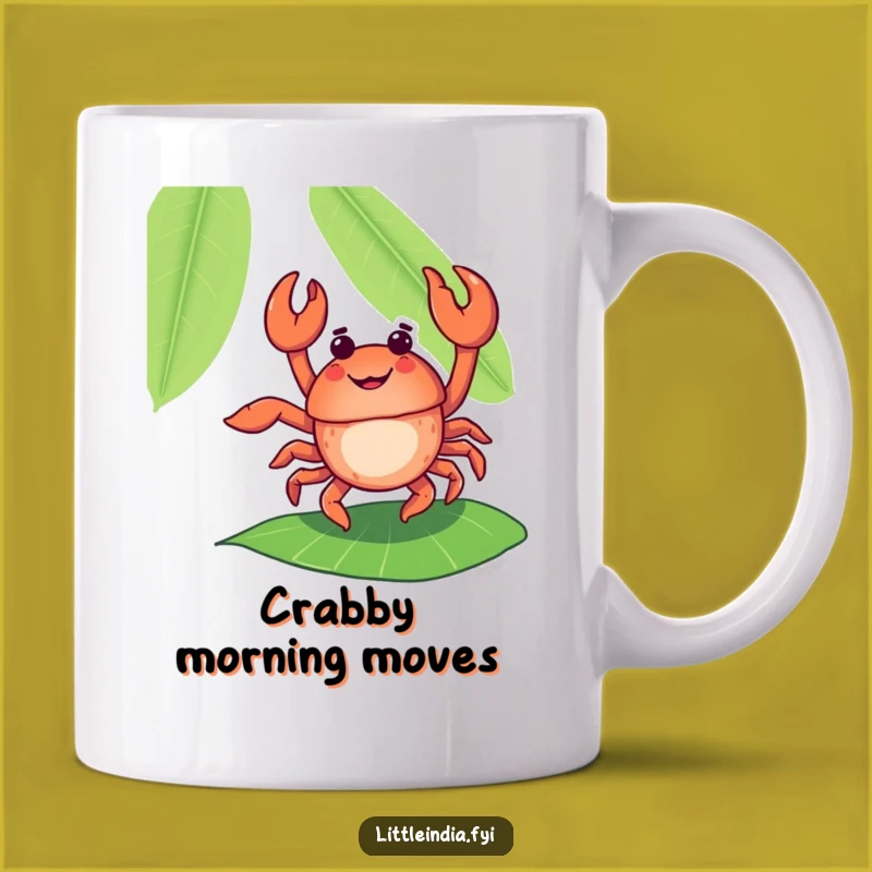 Funny Dancing Crab Banana Leaf Mug - A Tropical Celebration Gift!