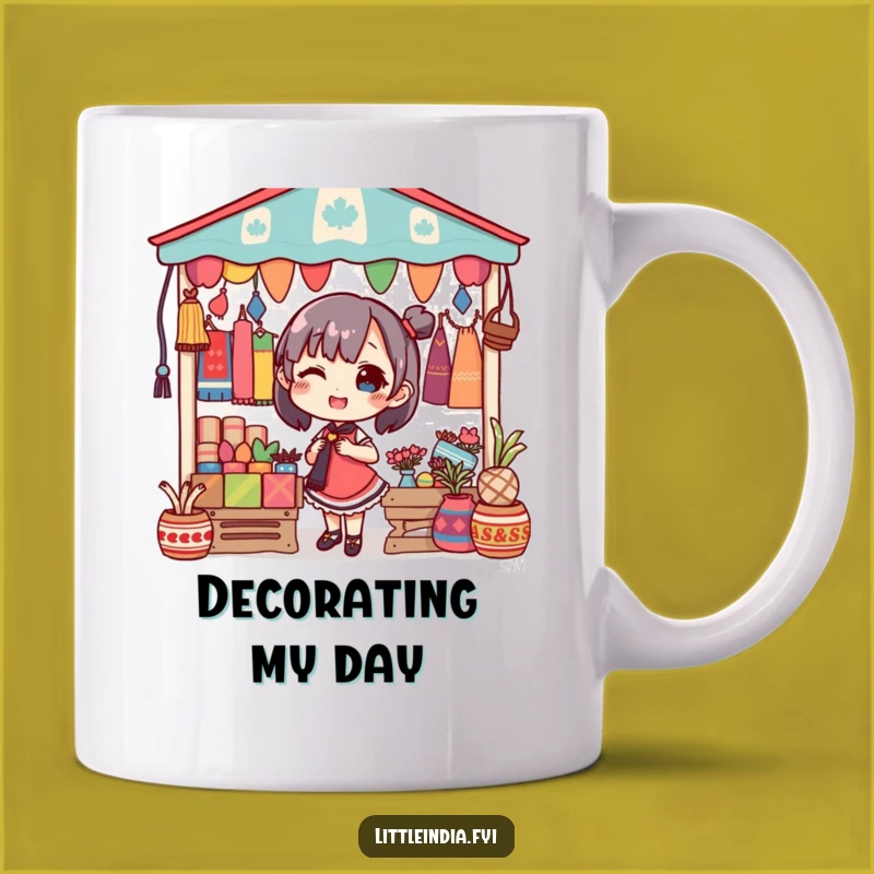 Funny Market Decorating Character Mug, A Colorful Gift Idea