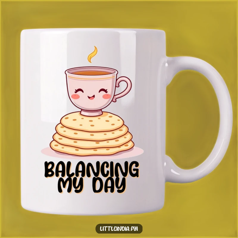 Funny Balancing Chai Cup Mug: Hilarious Indian Snack Gift for Tea Lovers