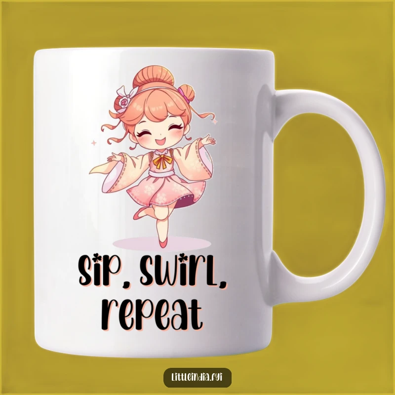 Funny Delighted Character Silk Dance Mug - Joyful & Humorous Gift