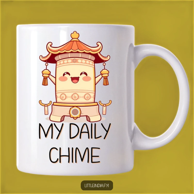 Funny Temple Bell Ringing Mug: Start Your Day with Joyful Sound