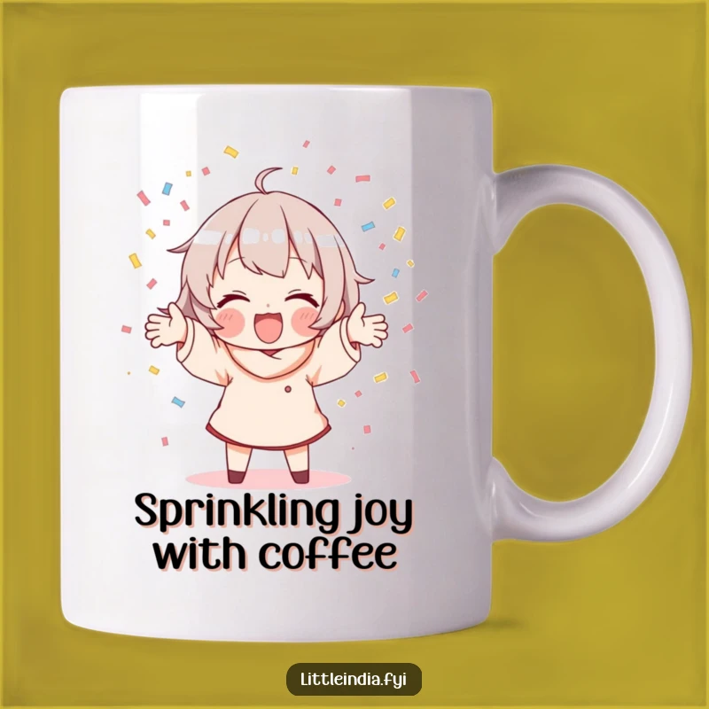 Funny Confetti Scattering Mug: Celebrate Every Day with Joy!