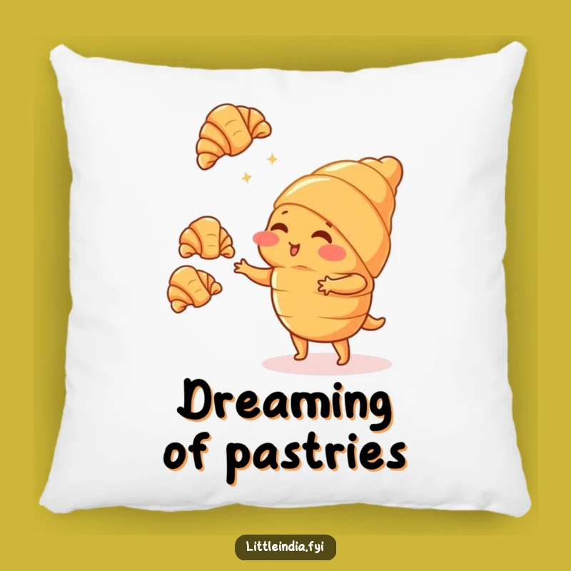 Funny Blushing Croissant Juggling Pillow - Cozy Bakery Comfort!