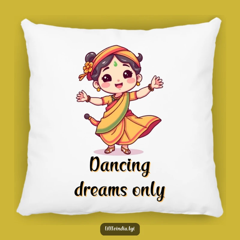 Funny Dancing Sari Character Pillow, Snuggle Up with Joyful Vibes