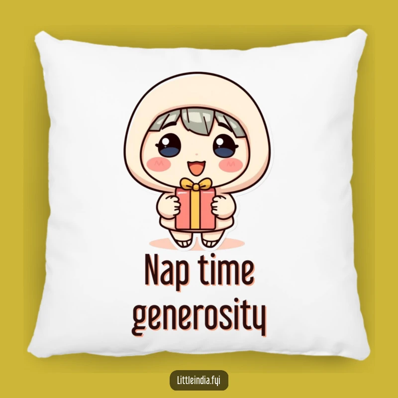 Funny Pillow: Cheerful Character's Gift Design for Cozy, Happy Comfort