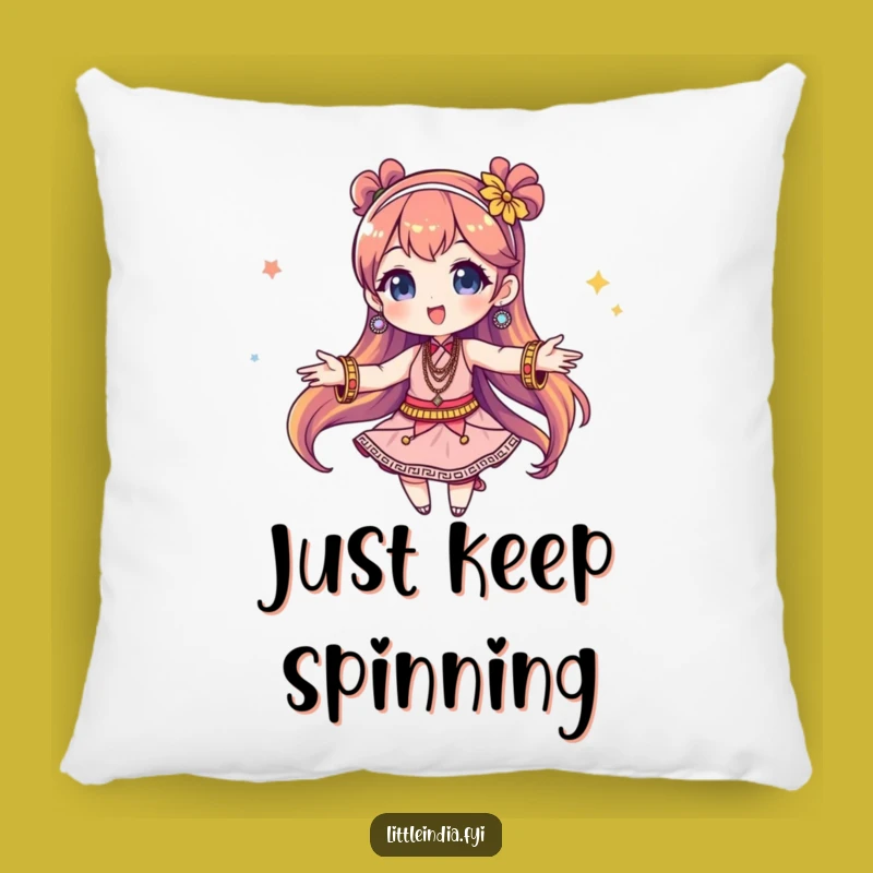 Cozy Funny Bangles Twirling Character Pillow: Add Humor to Your Decor