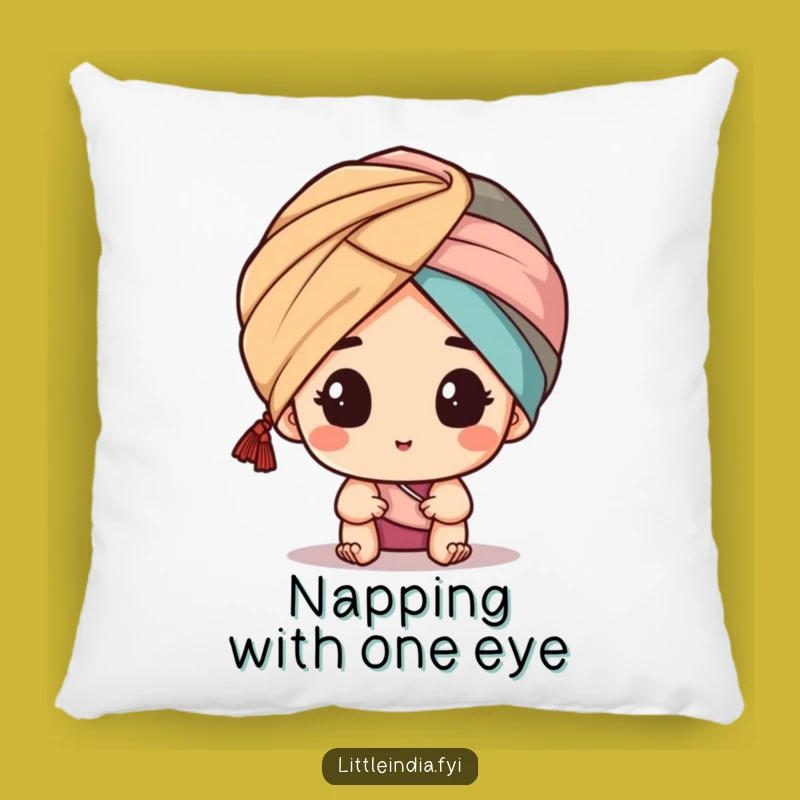Funny Turban Peeking Pillow: Soft Character Peeking, Comfy Funny Gift