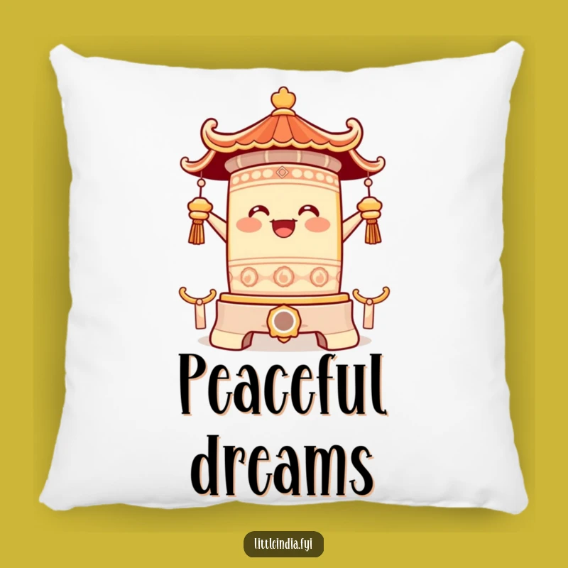 Funny Temple Bell Ringing Pillow: Comfy Cuddles with Joyful Sound