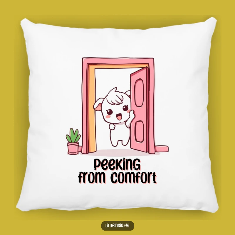 Funny Pillow: Curious Peek by Exciting Character for Vibrant Comfort