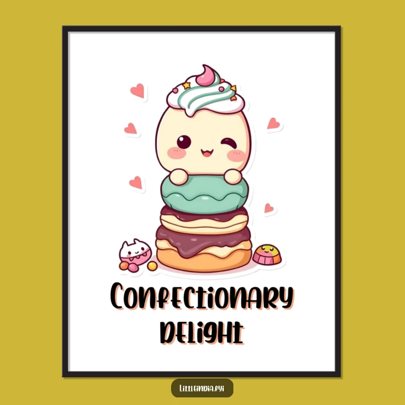 Funny Giggling Sweet Treats Digital Art: Instant sweet decor, delightful gift