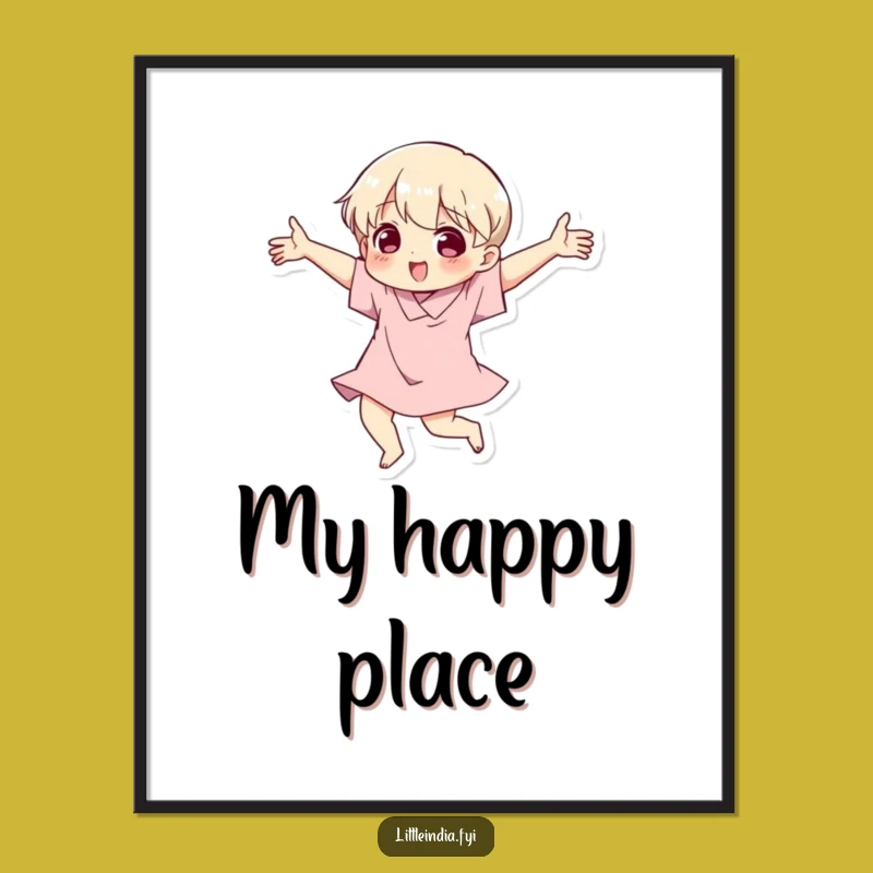 Funny Dancing Character Art Print - Expressive Style, Hilarious Digital Decor for Walls