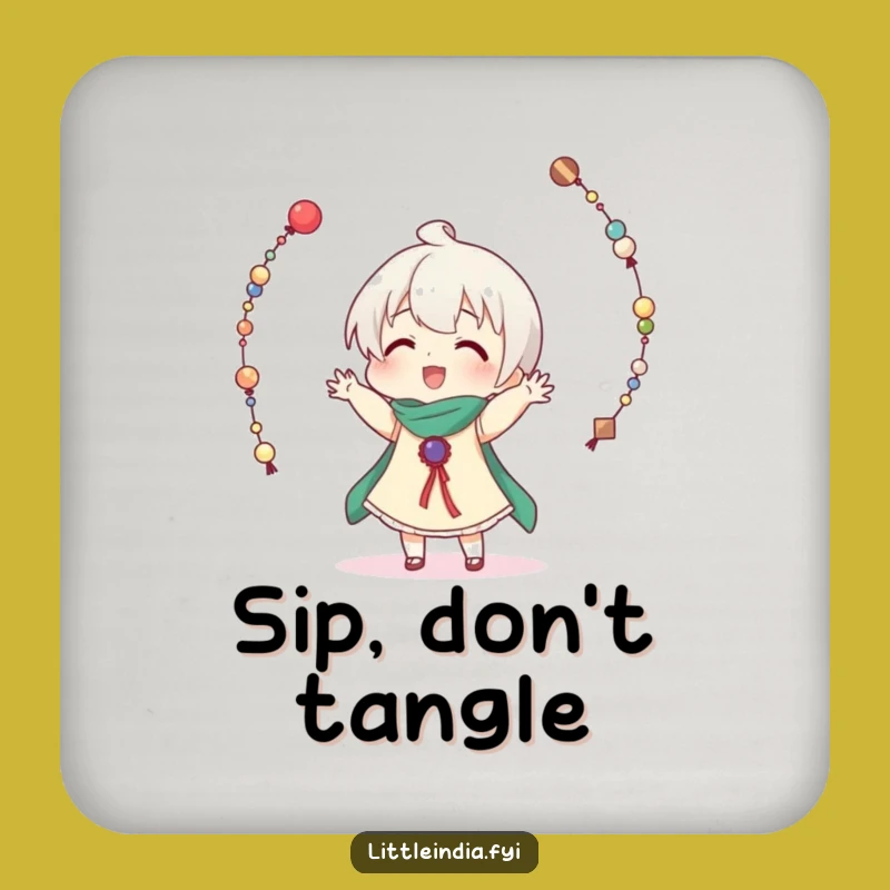 Funny Bead Juggling Coasters: Protect Surfaces with Comical Flair!