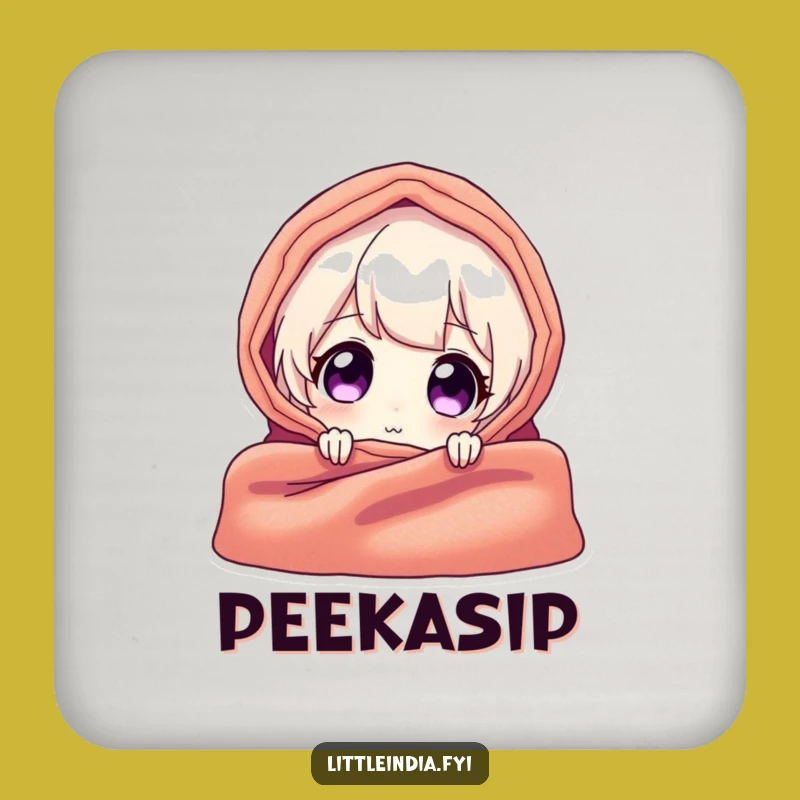 Funny Peek Drink Coaster: Textile Protection, Perfect Funny Gift!