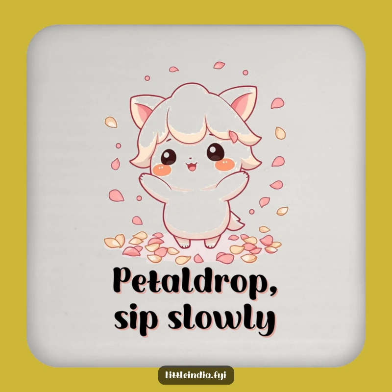 Funny Petal Coaster: Playful Character Protection - Whimsical Table Decor