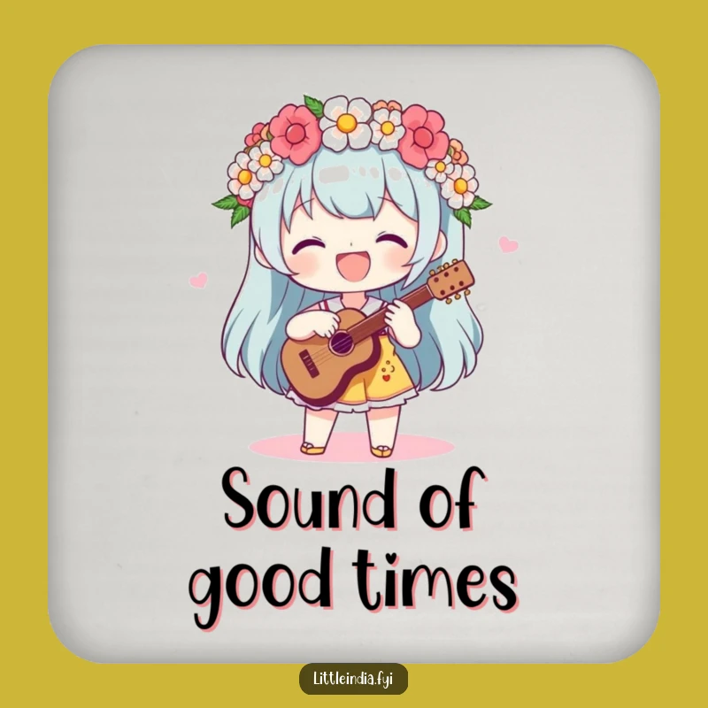 Funny Garland Beat Coaster - Delightful Musician Decor, Protect Surfaces, Funny Gift