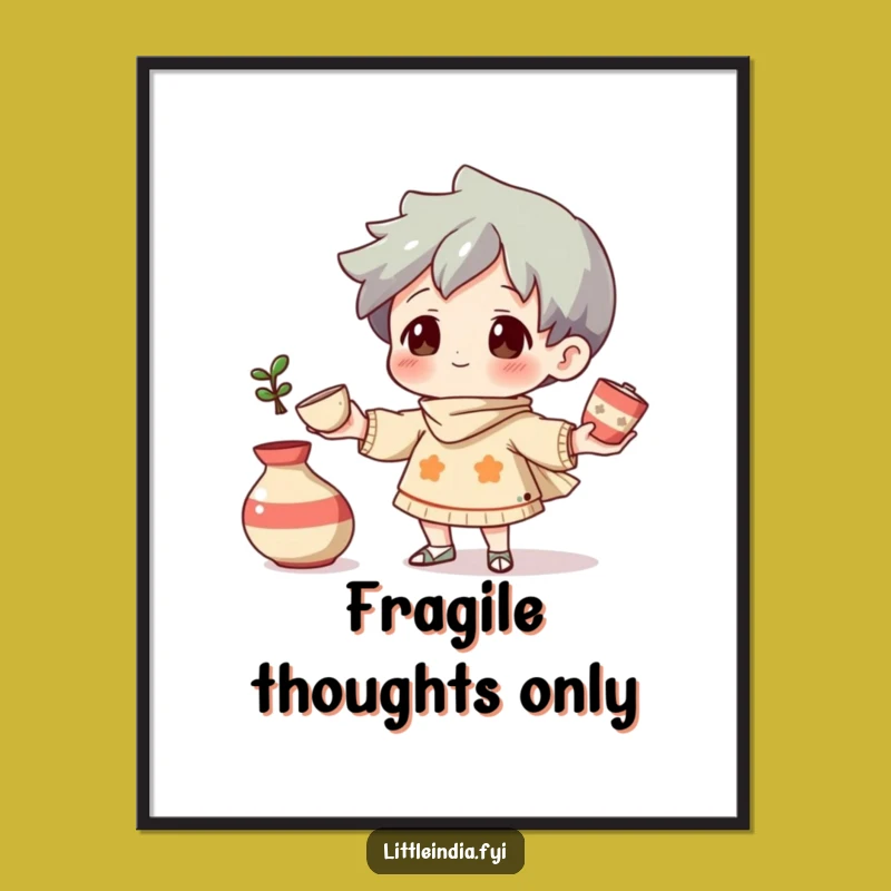 Funny Pottery Juggling Poster: Unique art for your walls, a quirky gift