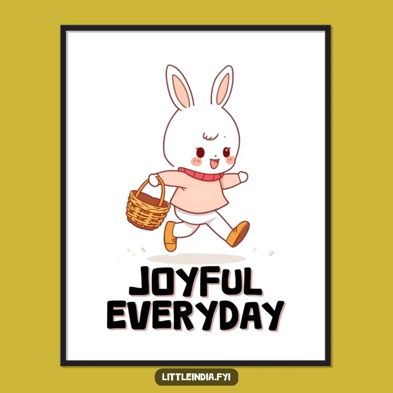 Funny Cheerful Character Skipping Poster: Decorate Your Walls with Joy!