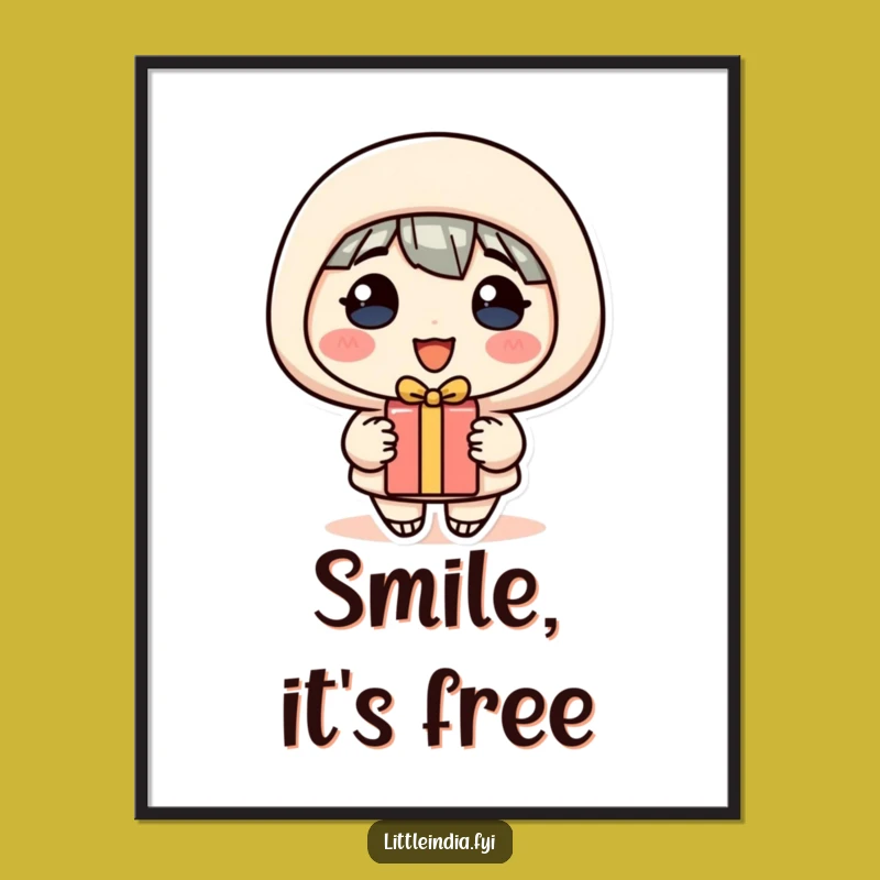 Funny Cheerful Gift Poster: Happy Character Art for a Joyful Space