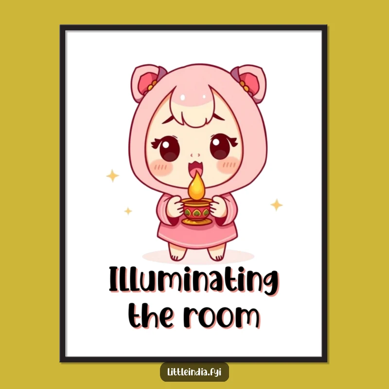 Funny Excited Diya Poster: Hilarious Wall Art for a Joyful Atmosphere