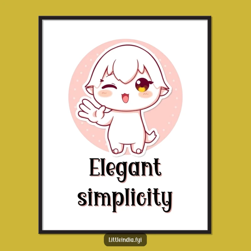 Funny Playful Character Poster: Decorate with This Hilarious Gesture!