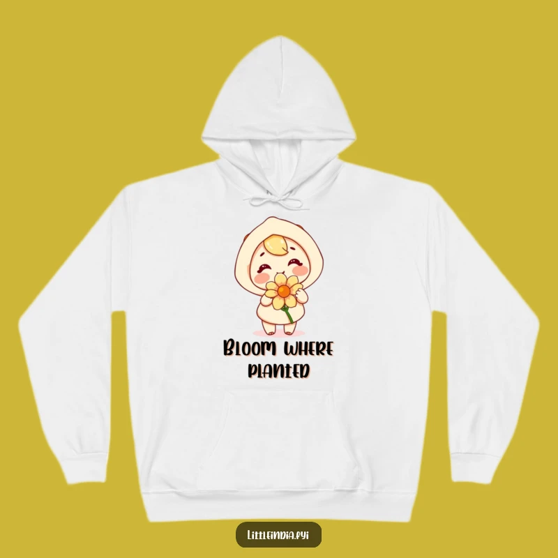 Cozy Funny Happy Flower Giver Hoodie - Warm & Cheerful