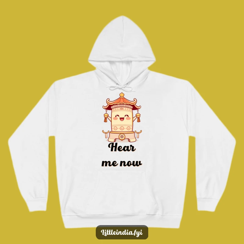 Cozy Funny Temple Bell Hoodie: Stay Warm While Ringing with Joy