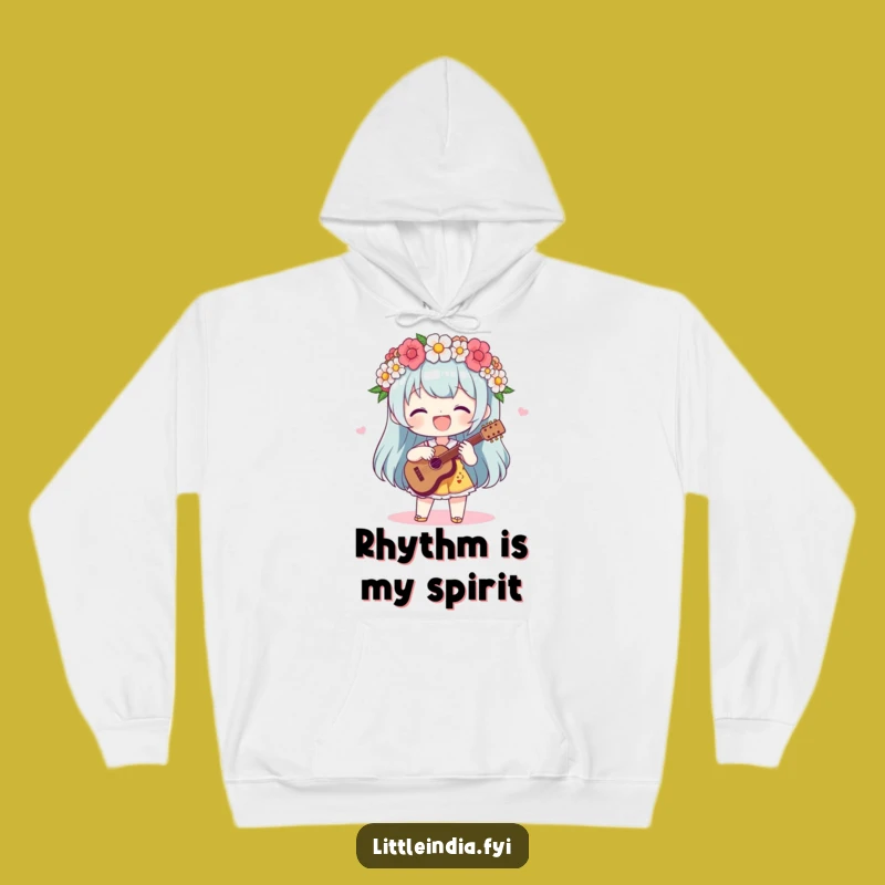 Funny Flower Garland Harmony Hoodie - Cozy Beat Player, Perfect Warm Funny Gift