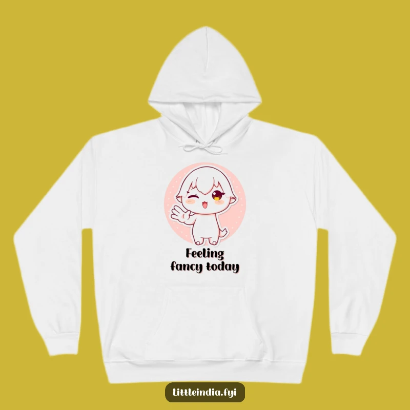 Funny Playful Character Hoodie: Stay Cozy with This Hilarious Gesture!