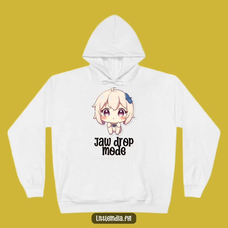 Funny Surprised Character Hoodie: Stay Cozy While Being Shocked
