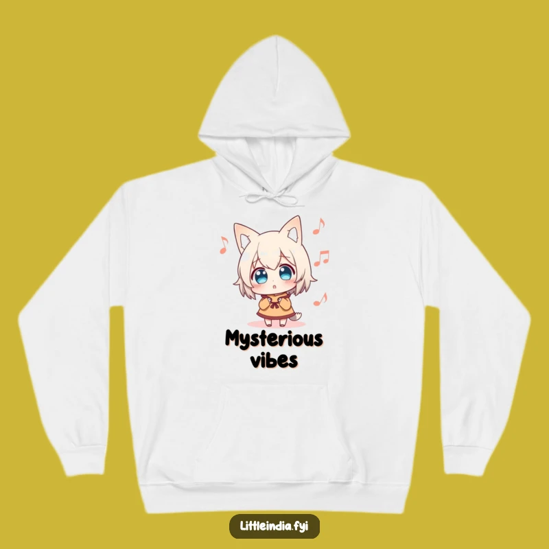 Funny Surprised Character Music Hoodie: Cozy Up to Mystery Melodies!