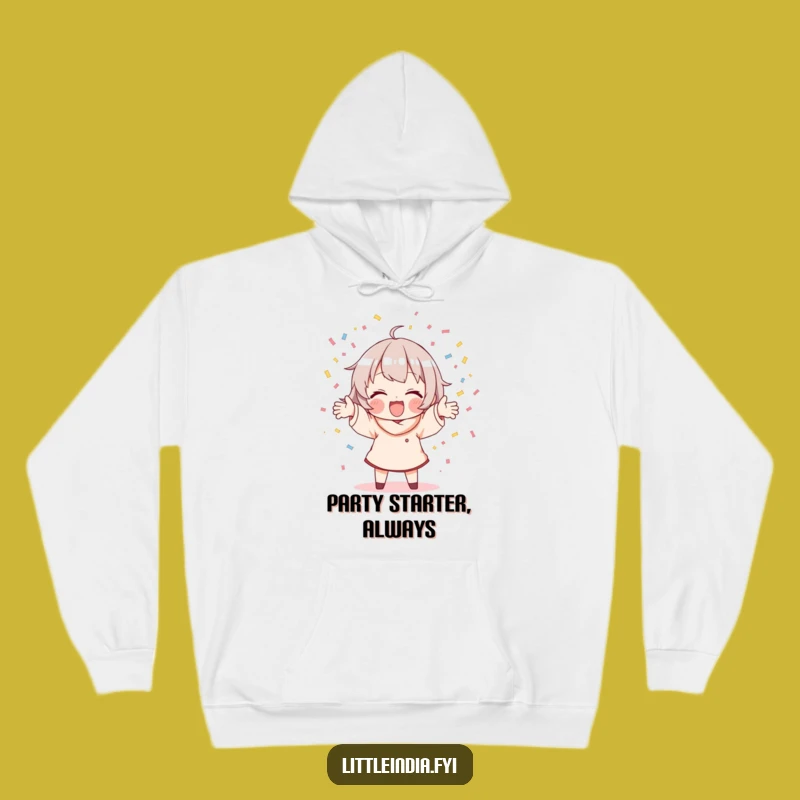 Funny Confetti Scattering Hoodie: Cozy Up in Celebration!