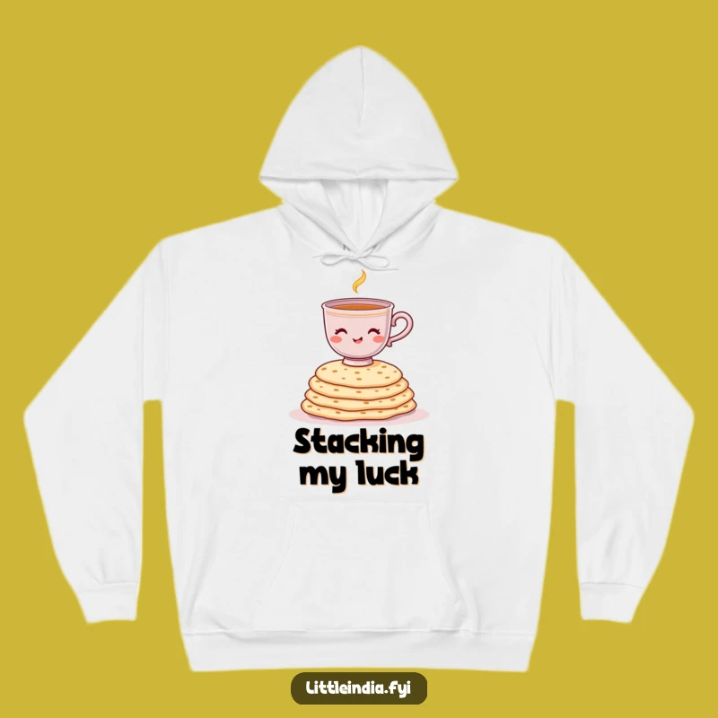 Funny Balancing Chai Hoodie: Cozy Comfort with a Taste of India