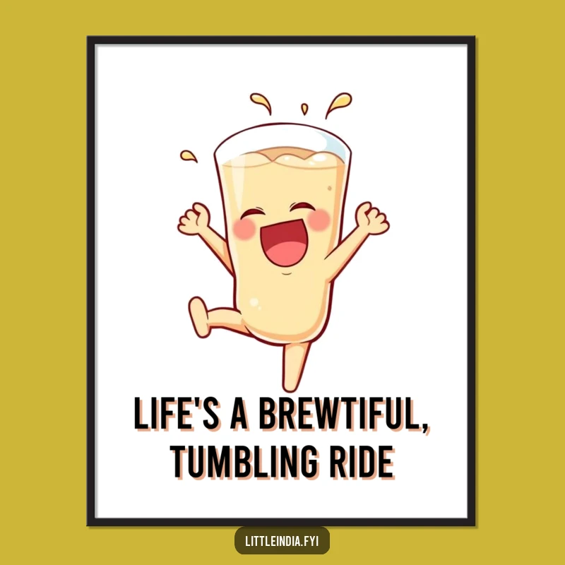 Funny Free Printable Wall Art: Laughing Teh Tarik Somersault Retro Downloadable Art