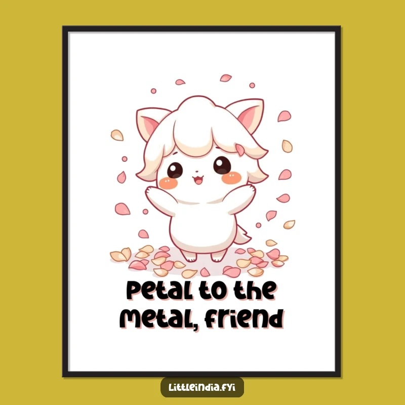 Funny Free Printable Wall Art: Petal Scattering Whimsy - Playful Downloadable Decor!